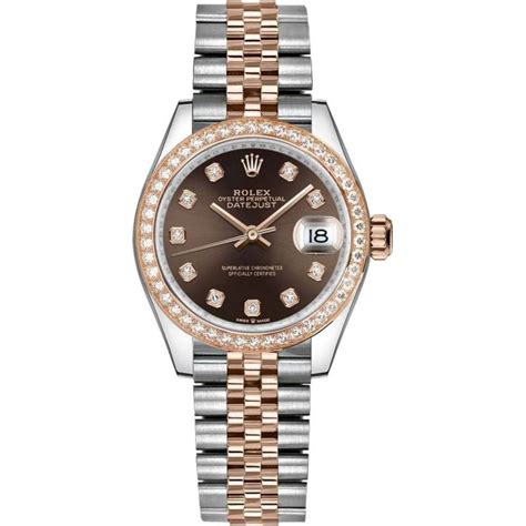 rolex datejust lady 31 everose stahl chocolate dial|rolex 31 278381rbr.